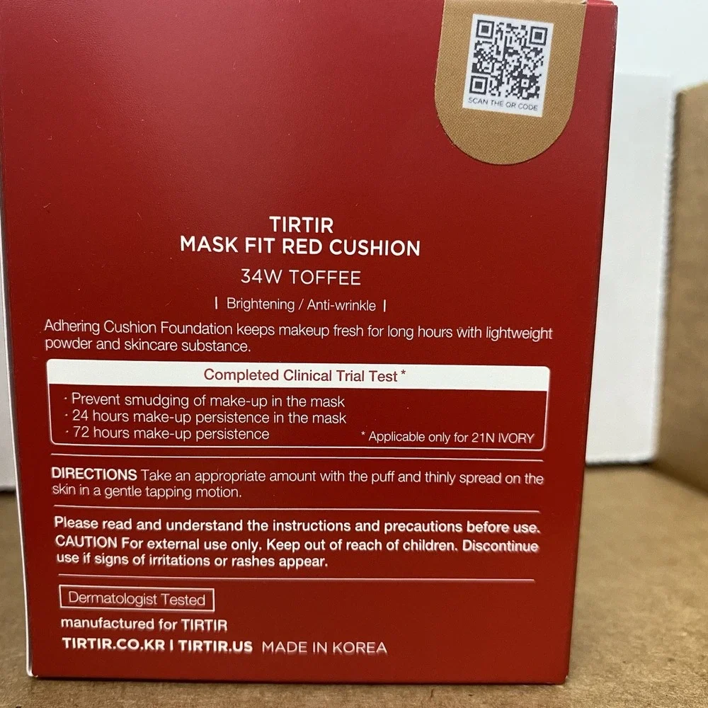 NEW TIRTIR‎ Mask Fit Red Cushion Foundation 34W Toffee .63 Oz